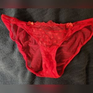 Victoria's Secret Red Lake Bikini Panties Size S
